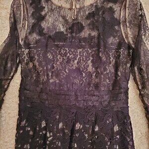 Oscar De La Renta Lace Peplum blouse